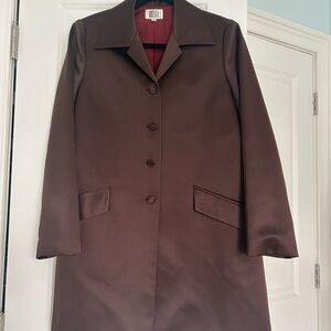 Satin Chocolate Brown Trench/Coat